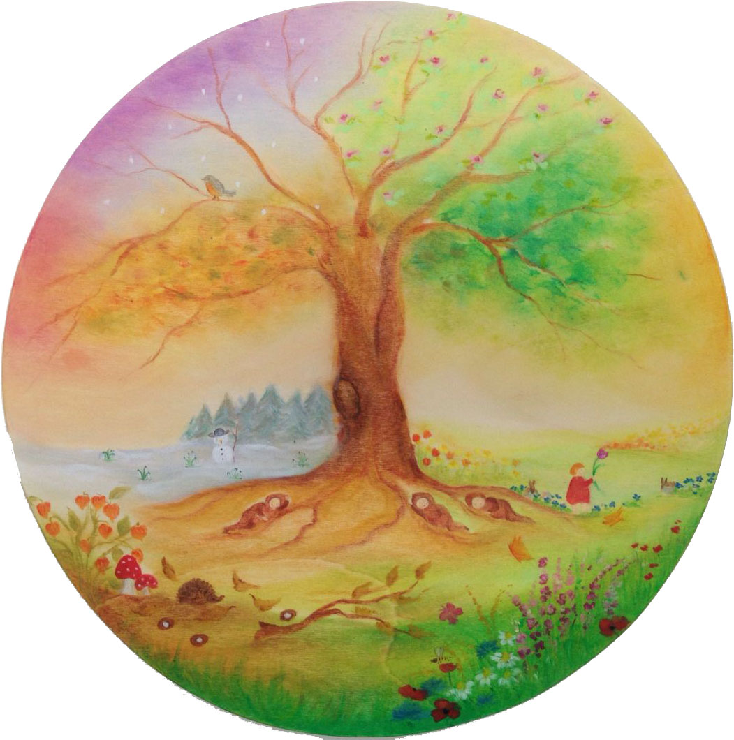 Albero delle stagioni, acquerello